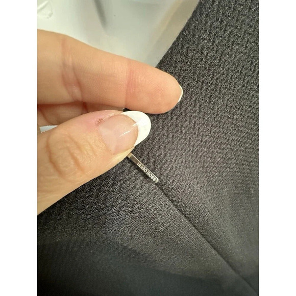 Hugo Boss Helala Textured V Neck Dress Business Wear Size 12 Black - Picture 3 of 11